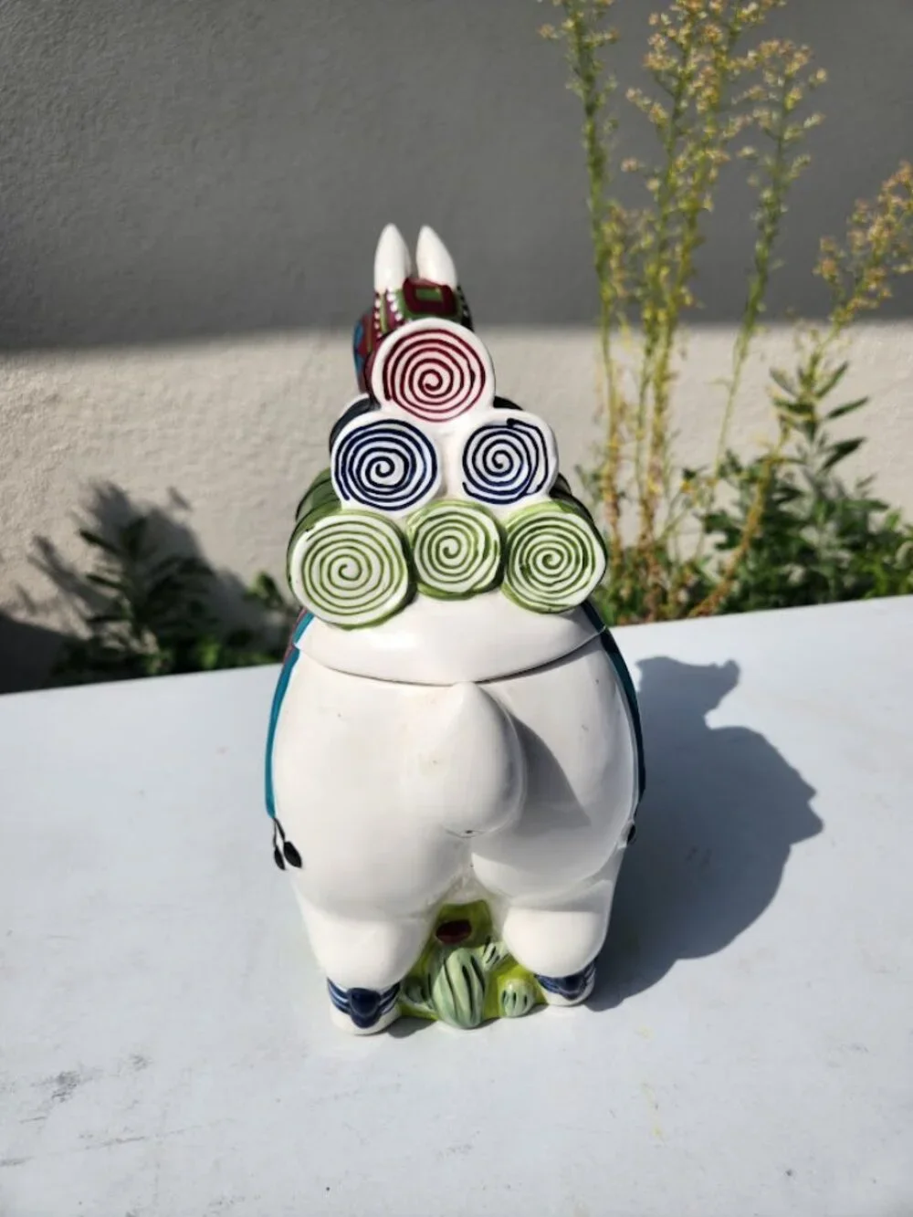 Blue Sky Ceramic Llama Alpaca Cookie Jar Kitchen Decor Decorations 11.5